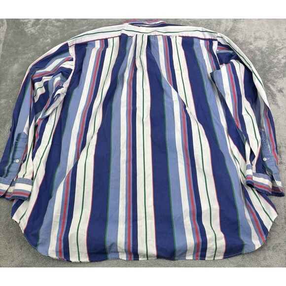 Vintage Ralph Lauren Long Sleeve Button Down Shirt Men's Size XL Blue - Picture 2 of 8